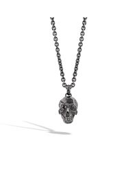 John Hardy | Black Classic Chain Skull Pendant Necklace for Men | Lyst