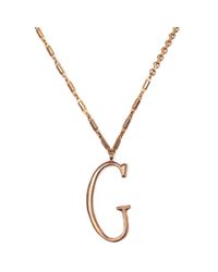 Lulu Frost - Pink Plaza Letter G Necklace - Lyst