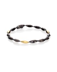 Alexis Bittar Fine | 18k Yellow Gold Blackened Sterling Silver Marquislink Tennis Bracelet | Lyst