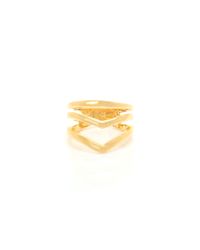 Arme De L'Amour - Metallic Chevron Small Knuckle Ring - Lyst