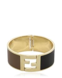 Fendi | Multicolor The Sta Enameled Brass Cuff Bracele | Lyst