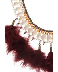 Étoile Isabel Marant | Red Short Feather Necklace | Lyst