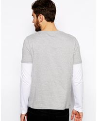 Yellowknife long sleeve t shirt with double layer shaped linen pics, Best print on demand t shirt companies, slim fit v neck t shirt long sleeve. 