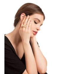 Trina Turk | Metallic Lg Crystal Stone With Pave | Lyst
