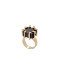 Trina Turk | Metallic Cube Ring W Pave Details | Lyst