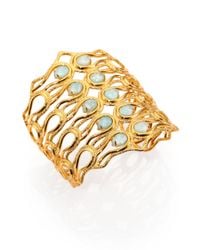 Alexis Bittar | Metallic Amazonite Doublet Aigrette Cuff Bracelet | Lyst