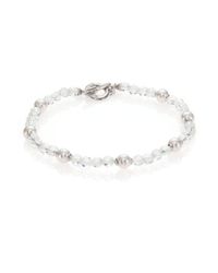 Majorica | Metallic 10mm White Pearl, Crystal & Sterling Silver Beaded Station Bracelet/white | Lyst
