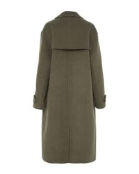 Alexander Wang | Green Triple Snap Oversized Wool Coat | Lyst
