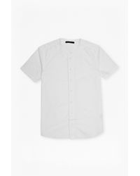 French Connection | White Block Sport Collarless Shirt | Lyst