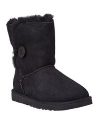 UGG | Bailey Button Boot Black Suede | Lyst