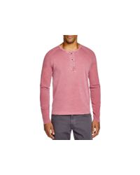 Splendid Mills | Red Splendid Cotton Henley for Men | Lyst