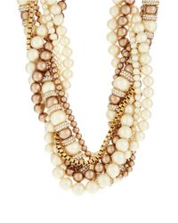 kate spade new york | Natural Parlour Faux Pearl Twisted Statement Necklace | Lyst