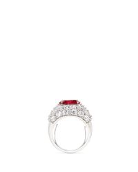 CZ by Kenneth Jay Lane | Pink Oval Cut Cubic Zirconia Pavé Ring | Lyst