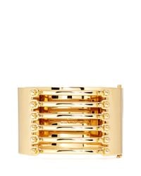 Chloé | Metallic 'frances' Open Bar Brass Bangle | Lyst