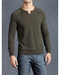 John Varvatos | Green Cotton Raglan Sweatshirt for Men | Lyst