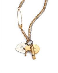 Marc By Marc Jacobs | Metallic Music Star Layered Charm Necklace | Lyst