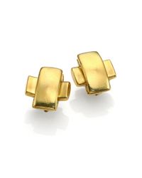 Vaubel | Metallic Hammered Cross Clip-on Earrings | Lyst