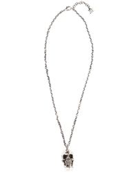 John Richmond | Metallic Skull Pendant for Men | Lyst