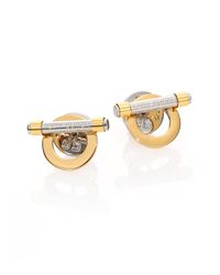 Tory Burch | Metallic Two-Tone Toggle Stud Earrings | Lyst
