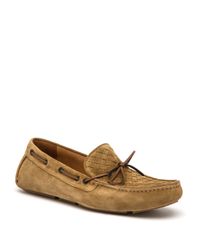 Bottega Veneta | Natural Intrecciato Woven Suede Mocassins for Men | Lyst