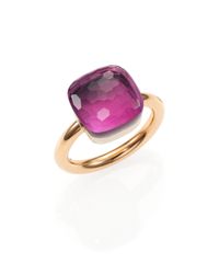 Pomellato | Purple Nudo Amethyst & 18k Rose Gold Large Ring | Lyst