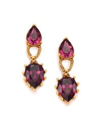 Oscar de la Renta | Purple Short Tassel Clip On Earrings | Lyst