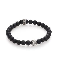 King Baby Studio | Black Lava Rock & Onyx Beaded Bracelet for Men | Lyst