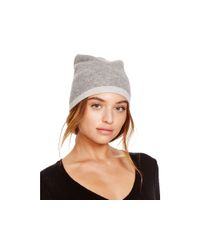 Theory | Gray Hody Color Block Cashmere Beanie - Bloomingdale's Exclusive | Lyst