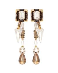 Erickson Beamon | White 'velocity' Crystal Drop Earrings | Lyst