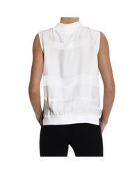 Emporio Armani | White Smanicato Girocollo Seta Fasce | Lyst