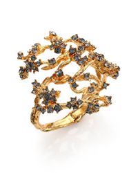 Alexander McQueen | Metallic Crystal Cherry Blossom Bracelet | Lyst