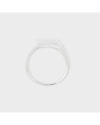 Paul Smith | White Large Silver Textured Top Ring - Helena Rohner | Lyst