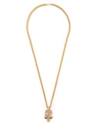 Alexander McQueen | Metallic Puzzle Skull Pendant Necklace | Lyst