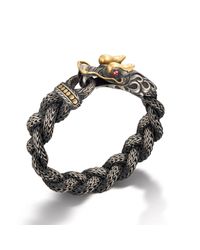 John Hardy | Gray Naga Station Bracelet for Men | Lyst