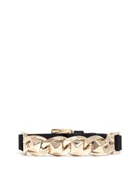 Valentino | Metallic Rockstud Chain Leather Bracelet for Men | Lyst