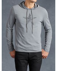John Varvatos | Gray Star Graphic Pullover Hoodie for Men | Lyst