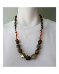 Native Rainbow | Multicolor Pyrite & Tiger's Eye Nugget Necklace | Lyst