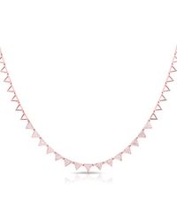 Anne Sisteron - Metallic 14kt Rose Gold Diamond Triangle Link Necklace - Lyst