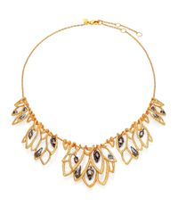 Alexis Bittar | Metallic Elements Phoenix Crystal Lace Leaf Bib Necklace | Lyst