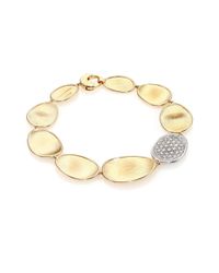 Marco Bicego | Metallic Lunaria Diamond & 18k Yellow Gold Disc Bracelet | Lyst
