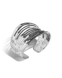 John Hardy | Metallic Cuff With Black Sapphire | Lyst