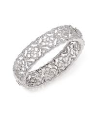 Adriana Orsini | Metallic Pavé Crystal Cutout Bangle Bracelet | Lyst
