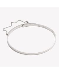 Eddie Borgo - White Extra Thin Safety Chain Choker Silver - Lyst