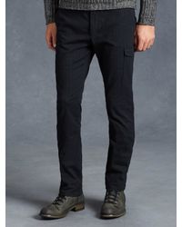 John Varvatos | Blue Cotton Cargo Pant for Men | Lyst