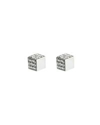 Eddie Borgo - Metallic Pavé Cube Studs In Silver - Lyst