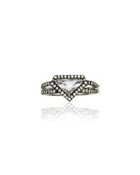 Jemma Wynne - Metallic Covet Rose Cut Diamond Shield Ring - Lyst