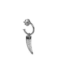 Ara Vartanian | Single White And Black Diamond Bone Earring | Lyst