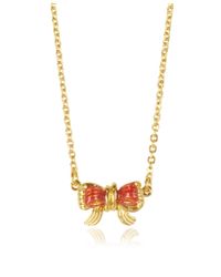 Les Nereides - Metallic Bijoux Miniatures Tiny Bow Necklace - Lyst
