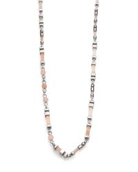 Eddie Borgo | Metallic Plinth Rose Quartz Necklace | Lyst