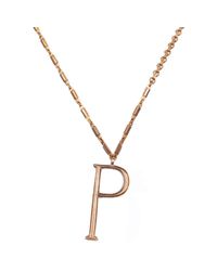 Lulu Frost - Metallic Plaza Letter P Necklace - Lyst